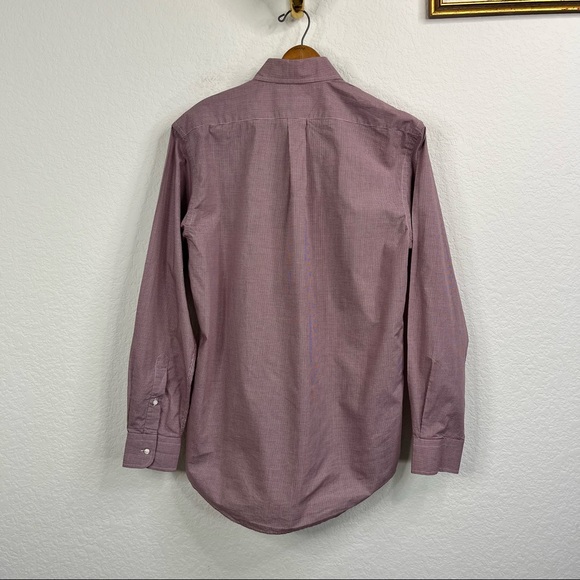 Bergdorf Goodman Gingham Tailored Fit Button Down Plaid Shirts - Picture 5 of 8